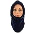 Women's Fleece Balaclava Hooded Face Mask Neck Warmer Ski Hood Snowboard Mask Wind Protector (Navy Blue)