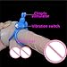 1Pcs Men Male Rubber Hard Penis Double-Rings Vibrating Rabbit Cock Massage Stimulate - Random Color