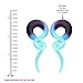 BodyJ4You Glass Taper Swirl Spiral Purple Sky Plugs Ear Gauges Treble Hanger 0G (8mm) Stretchers 2PCS