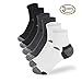 Ankle Socks, Men's Athletic Socks,Cotton Sports Socks White, Gray, Black, 9-11, 3 Pairs (Shoe Size 7-13)