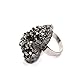 Hoxis Peacock Huge Raw Crystal Cluster Plating Stone Handmade Ring