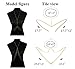 Finrezio Thin Sexy Gold Cross Body Belly Chains Necklace Jewelry for Women 4Pcs a Set (A:4pcs Gold Tone)