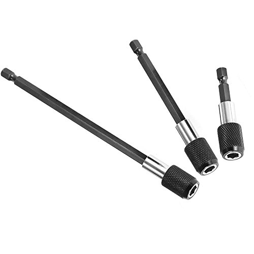 image for Yakamoz Pack of 3 Pieces 1/4 Inch Hex Shank Magnetic Extension Chuck A