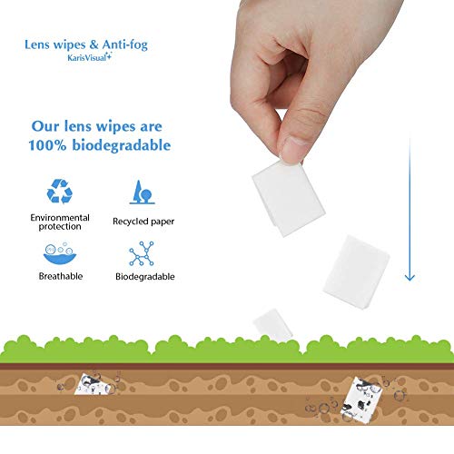 image for KARISVISUAL Optical AntiFog Lens Cleaning Wipes Pre-moistened Non-Scra