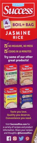 SUCCESS BOIL-IN-BAG RICE, THAI JASMINE RICE, QUICK RICE MEALS, 14-OUNCE BOX