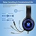 Gaming Headset for PS4, Xbox One, Over-Ear Headhones with Stereo Sound LED Light Mic (Blue)thumb 3