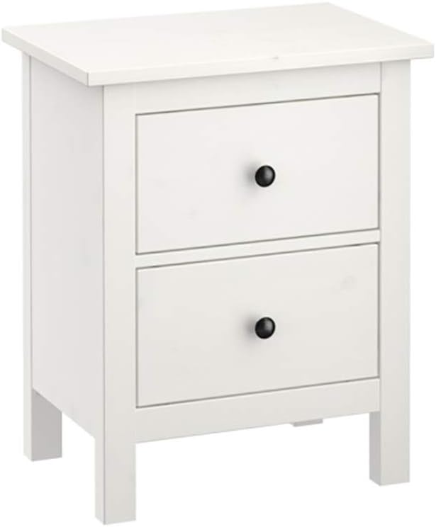 Amazon Com White Bedside Table With 2 Drawer Bedside Side Table Wooden Cabinet Chic Nightstand Storage Unit Pine Wood Furniture 009 Furniture Decor