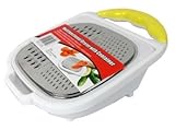 Grater with Container - Stainless Steel - Zester - Boxed Style - Grate Cheese or Vegetables