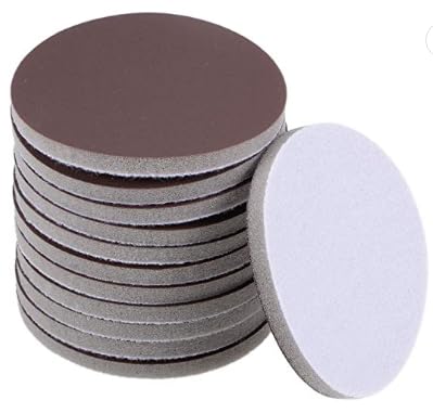 MACHSWON 3 Inch Sander Pad Sanding Sponge for Auto Wood Drywall Metal Brown Corundum 2000 Grit 20 Pcs