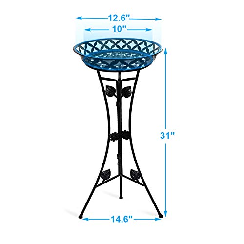 JzNova 2 Pack Metal Tall Plant Stand, Flower Pot Raised Holder, Iron