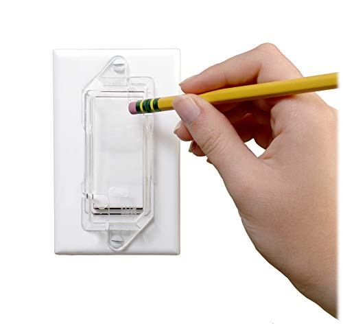 Clear Light Switch Guards, 9 - Pack | Rocker Style | Child Safety Cover | Light Switch Protection | Two Levels of Security | Home and Office - Thumbnail 7