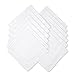 Milesky Men's Cotton Handkerchiefs Solid White Large 17x17