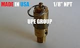 New 1/8" ASME Brass Safety relief Valve 135 PSI American made Compressed air pop off valve
