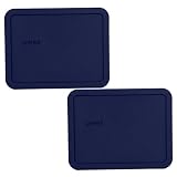 PYREX Blue 6-cup RECTANGULAR Plastic Cover 7211-PC (2 Pack)