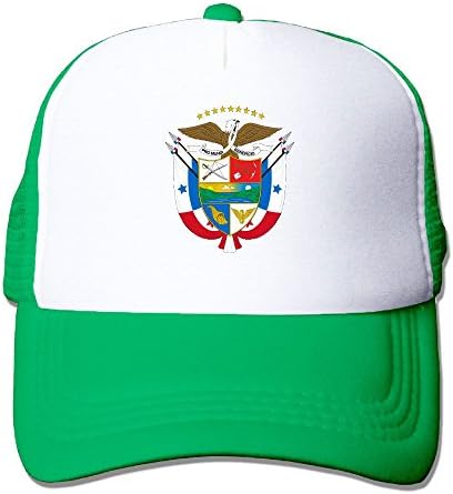 PJ090KA Custom Vintage Unisex Coat Of Arms Of Panama Fishing Caps Kellygreen