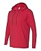 Anvil A987 Adult Lightweight Long-Sleeve Hooded Tee - Red44; 3XL