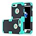 iPhone 7 Plus Case, AOKER Hybrid Heavy Duty Shockproof Full-Body Protective Case with Dual Layer [Hard PC+ Soft Silicone] Impact Protection for Apple iPhone 7 Plus 5.5 Inch (Black Aqua)