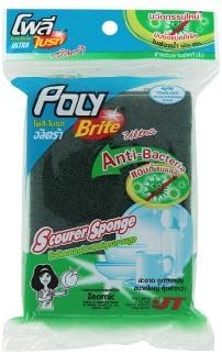 Poly Brite Ultra Anti-bacteria Scrub Pad Ultra General Purpose Scourer Sponge 5pcs By Thaidd
