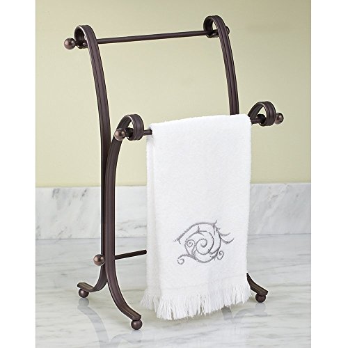 iDesign York Metal Bath Towel Holder Stand for Bathroom Vanities