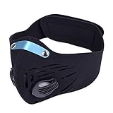 ULuckySee Dust Face Mask anti Woodworking Fume Pollen Chemical Paint PM2.5 Air Safety Filter for Outdoor Activities (Black)