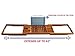 Bathtub Caddy Bamboo Bathtub with Extending Sides, Reading Rack, Tablet Holder, Cellphone Tray and Wine Glass Holder