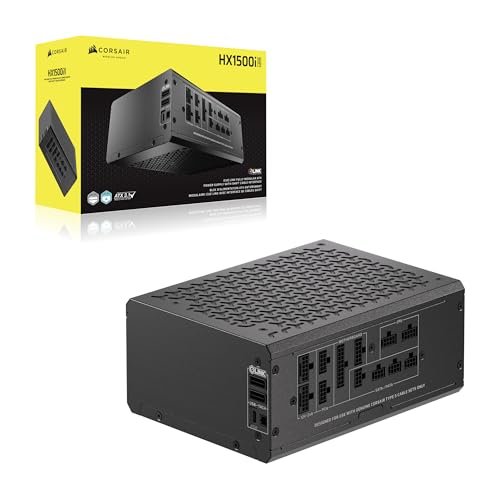 Corsair Hx1500I Shift Fully Modular Atx Power Supply – Built-In Icue Link System Hub, Dual Native 12V-2X6 Cable, Atx 3.1 &Amp; Pcie 5.1, Side-Mounted Connectors, Cybenetics Platinum – Black - View 10