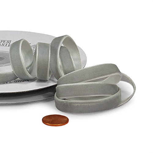 5/8" X 25 Yards Chateau Gray Velvet Ribbon