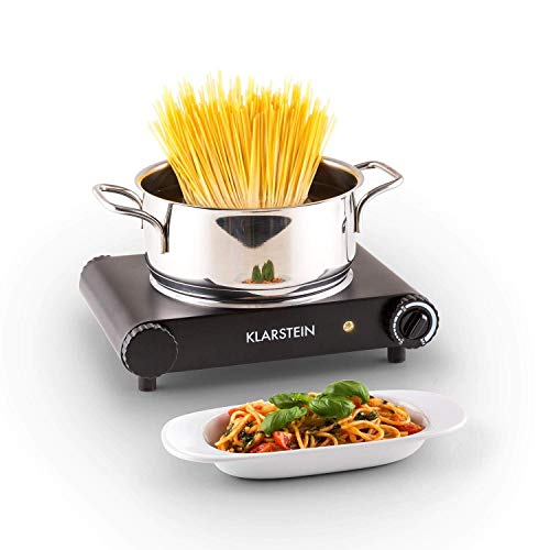 Klarstein Captain Cook - Plaque De Cuisson Céramique (1200W, Chauffe Rapide, Jusqu'À 500°C) - Noir