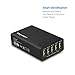 Mopower 36 Watt 7.2A Universal Portable USB Charger with Auto Detect Technology, 5-Port-Black
