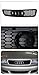 Blk Sport Mesh Front Grill Grille W/Logo Emblem Base Abs Audi A4 B5