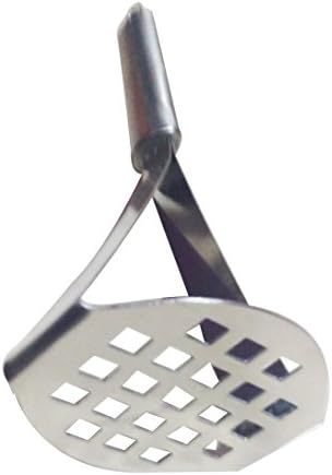 Samudrtanaya Exports Stainless Steel Potato Masher ricer with Broad and Ergonomic – Fine-grid Mashing Plate for Smooth Mashed Potatoes, Vegetables and Fruits
