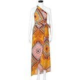 Besde Women High Waist Pleated A Line Long Skirt