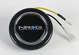 NRG Steering Wheel Center Push Horn Button - Black with NRG Logo - Part # HT001NRG