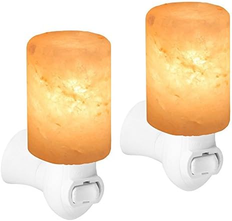 Original Himalayan Salt Lamps ,PULNDA Crystal Salt Lamp Natural Air Purifier and Soft Night Light (two pack)