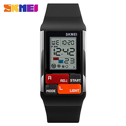 Kids Watches Boy Girl Digital Sports Waterproof Wrist Watch with Alarm for Child - Black