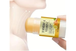 BSMKCL Neck Cream, Turmeric & Vitamin C Face & Neck Tightening Cream Stick, Neck Firming Cream, Smoothes Wrinkles Skin Tightening and Repair Cream for Reduce Double, Moisturizing Erase Fine Lines,Firming