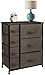 Sorbus Dresser with 7 Drawers - Chest Organizer Tower Unit with Steel Frame, Wood Top, Easy Pull Fabric Bins - Storage Furniture for Bedroom, Hallway, Closet & Office Organization