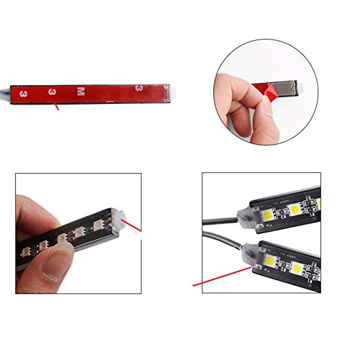 Car Led Strip Lights,Interior Car Lights,2pcs12LED Car Decoration Lights Strips For Car Ambient Light Interior Lighting (Sky blue)