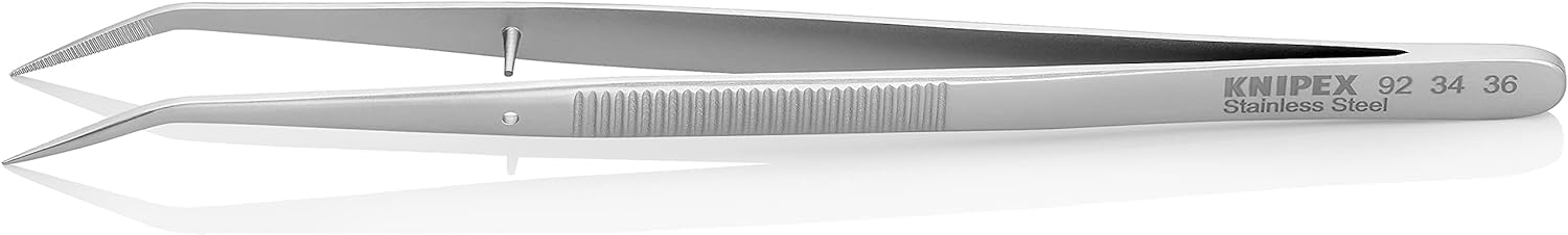 KNIPEX 92 34 36 Precision Tweezers with Centering pin Pointed Shape 155 mm