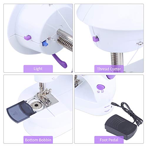 Jakient Portable Sewing and Quilting Machine with Extension Table for