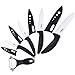 Kealive Chef Knife, Knife Ceramic Blade, Kitchen Knives 4 Piece Ceramic Knives Set with Sheath and 1 Piece Ceramic Peeler