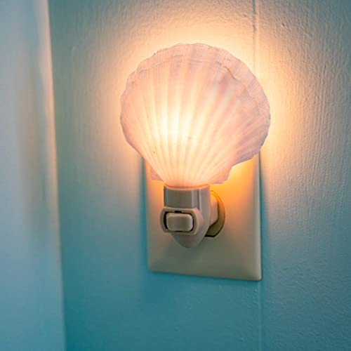 Sea Shell Light Seashell Night Light Plug in 1 pc White Clam Sea