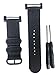 Octane Bands Watch Band for Suunto Core - Nylon Canvas Strap Replacement Kit Black - 24mm Strap - Includes Lugs Adapter & Screw Tools