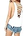 Haola Women's Crop Top Casual Vest Tops Backless Bandage Tank Loose Tees White M