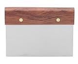 Dexter-Russell 60123 Walnut Dough Scraper, Stainless Steel, 6-by-3-Inch, 6-by-3