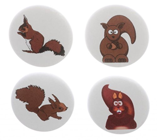 A&T Designs Unisex - Set of 4 Squirrels 1.25