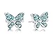 Buyless Fashion Girls Butterfly Stud Earrings Silver Surgical Stainless Steel - E100BTAQU