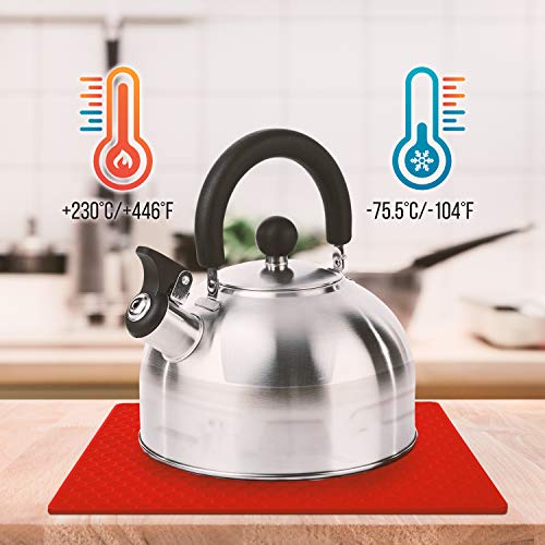 image for KITCHENATICS Silicone Trivet Mat Hot Pads: 4 Multi Purpose Pot Holders