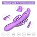 Rabbit Vibrator Dildo with Softest Dual Density Silicone for G Spot Clitoris Anal Triple Stimulation, PALOQUETH Rechargeable Waterproof Personal Vibrator with 7X7 Vibration Modes for Women, Purple