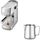 CASABREWS Professional Espresso Maker Cappuccino Machine with Steam Milk Frother Milk Frothing Pitcher